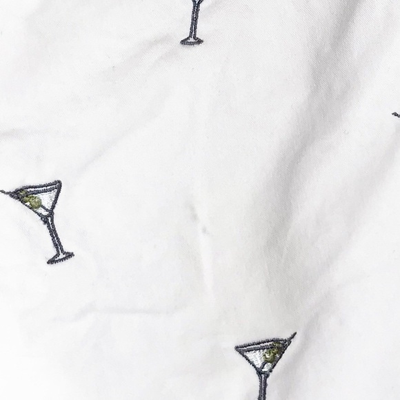 Tommy Bahama Men's Bermuda Shorts White Grey Martini Embroidered Cotton Blend - Picture 12 of 12